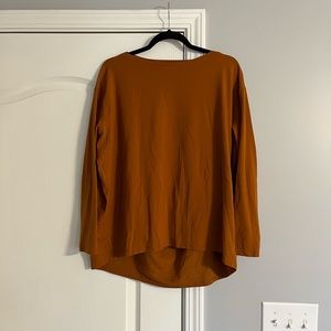 Lululemon Dark Gold Back In Action Long Sleeve Top